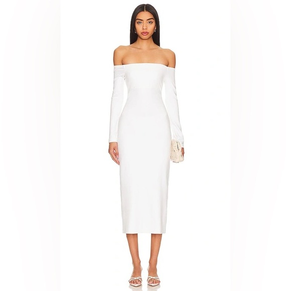 Enza Costa Dresses & Skirts - New ENZA COSTA Off-shoulder Ankle Dress In White